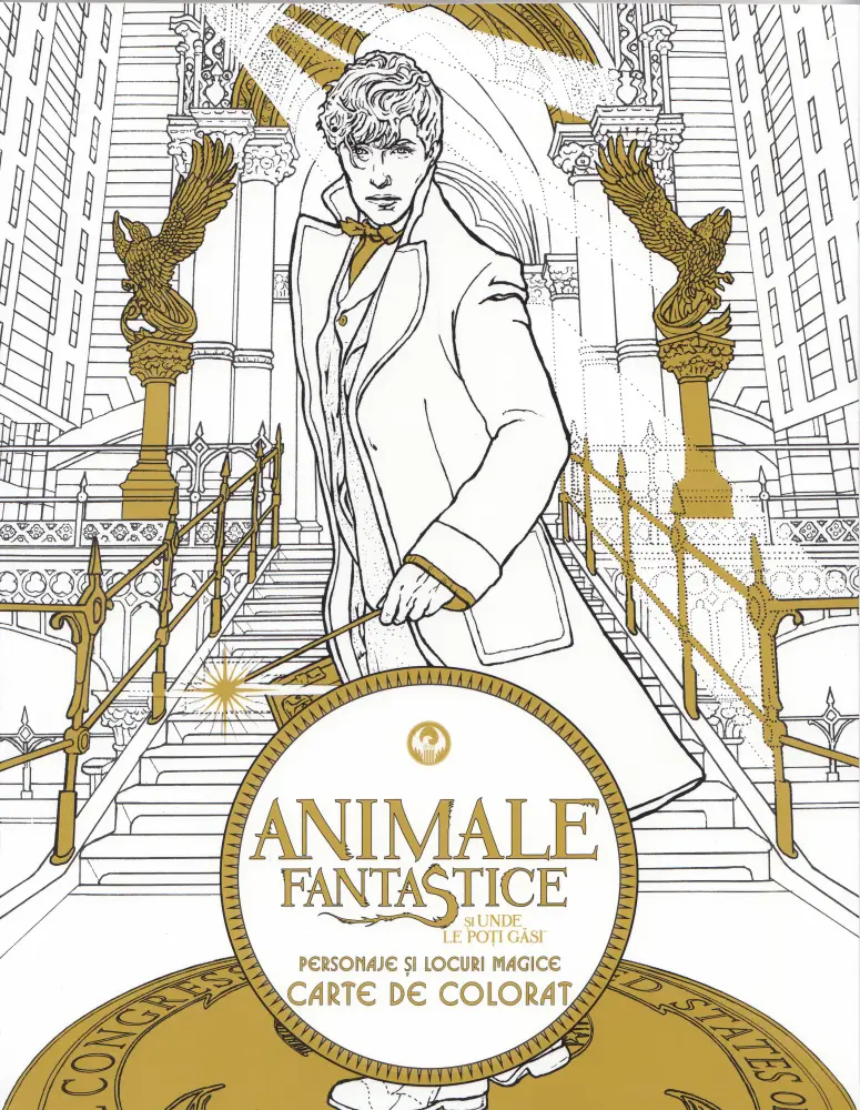 Animale fantastice si unde le poti gasi - Carte de colorat